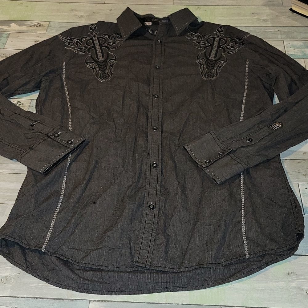 Roar Button Down Shirt/Top sz XXL